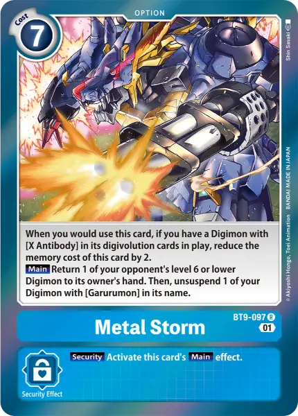 Digimon TCG Card BT9-097 Metal Storm