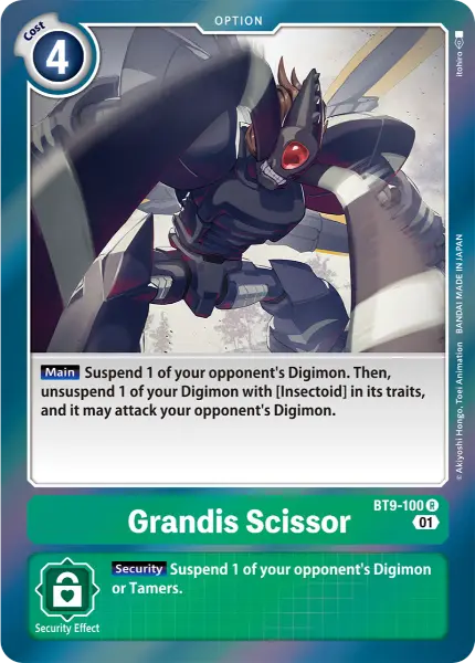 Digimon TCG Card BT9-100 Grandis Scissor