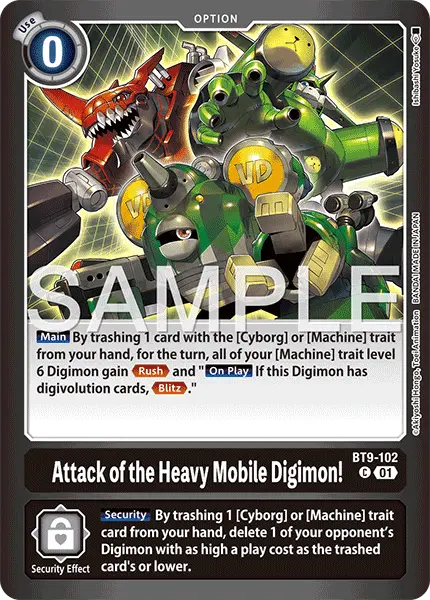 Digimon TCG Card BT9-102_P2 Attack of the Heavy Mobile Digimon!