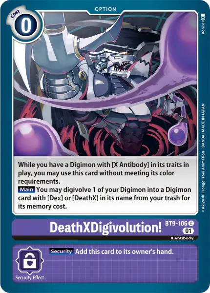Digimon TCG Card BT9-106 DeathXDigivolution!