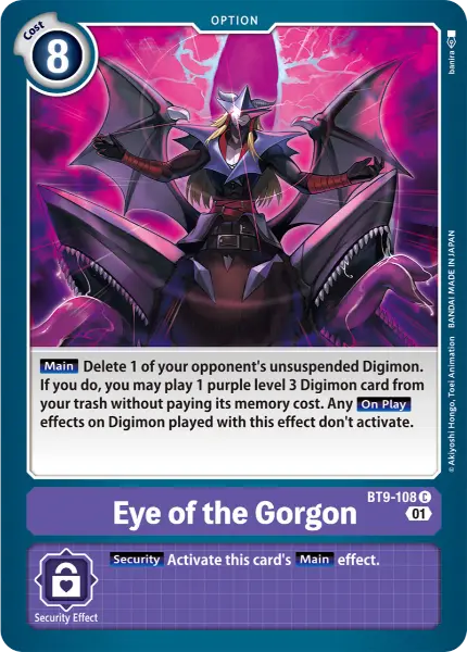 Digimon TCG Card 'BT9-108' 'Eye of the Gorgon'