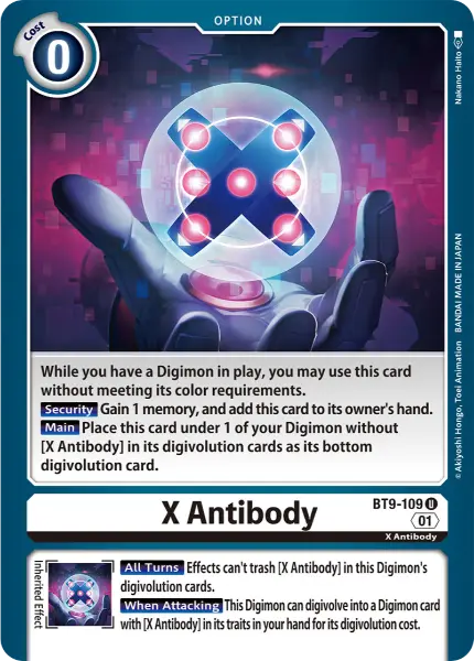 Digimon TCG Card BT9-109 X Antibody