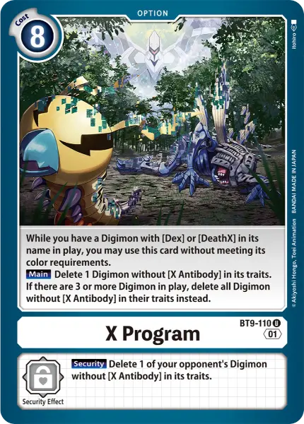 Digimon TCG Card BT9-110 X Program