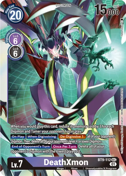 Digimon TCG Card BT9-112 DeathXmon