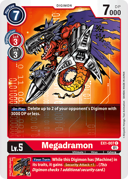 Digimon TCG Card EX1-007 Megadramon