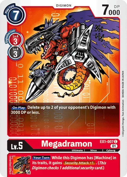 Digimon TCG Card 'EX1-007' 'Megadramon'