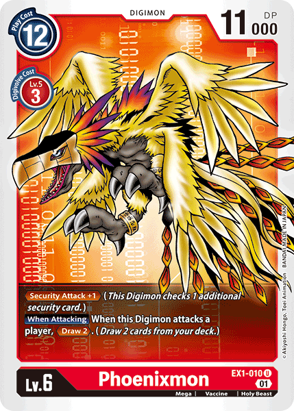 Digimon TCG Card EX1-010 Phoenixmon