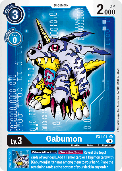 Digimon TCG Card 'EX1-011' 'Gabumon'