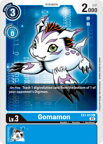 Digimon TCG Card EX1-012 Gomamon