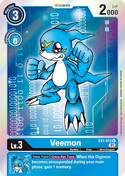 Digimon TCG Card 'EX1-013' 'Veemon'