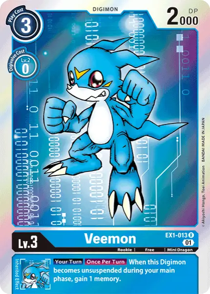 Digimon TCG Card 'EX1-013' 'Veemon'