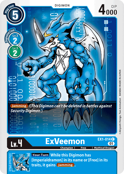 Digimon TCG Card 'EX1-014' 'ExVeemon'