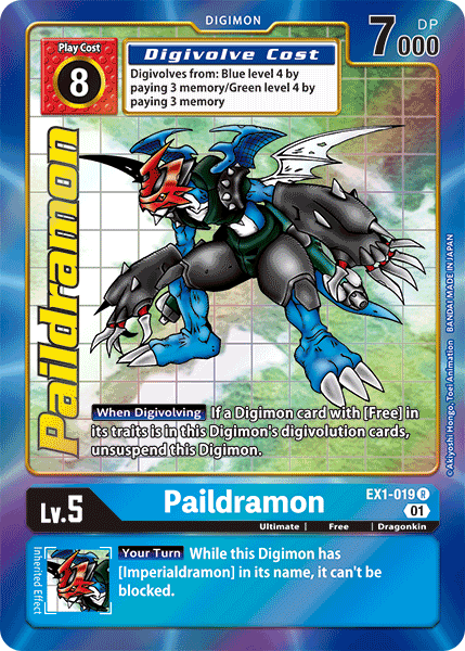 Digimon TCG Card EX1-019_P1 Paildramon