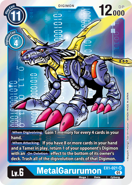 Digimon TCG Card EX1-021 MetalGarurumon