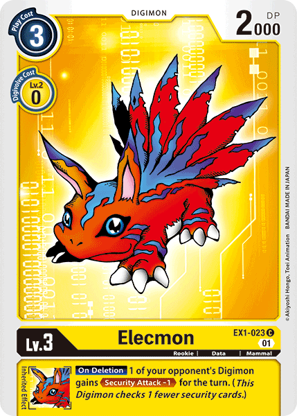 Digimon TCG Card EX1-023 Elecmon