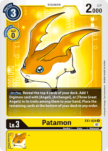 Digimon TCG Card 'EX1-024' 'Patamon'