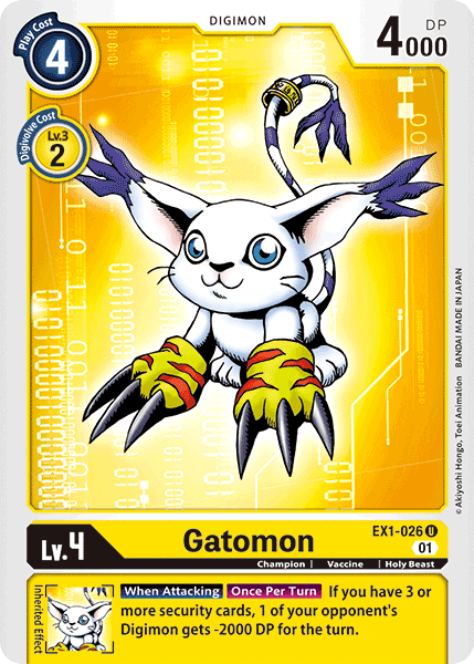 Digimon TCG Card EX1-026 Gatomon