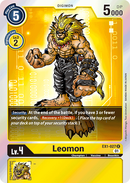 Digimon TCG Card EX1-027 Leomon