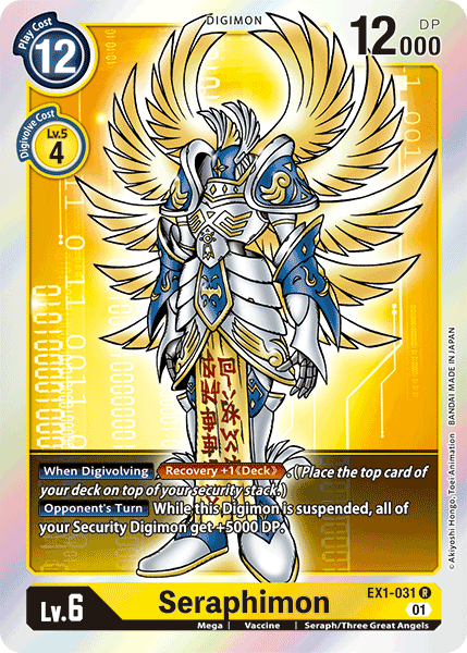 Digimon TCG Card 'EX1-031' 'Seraphimon'