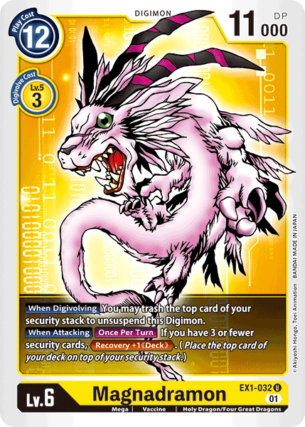 Digimon TCG Card EX1-032 Magnadramon