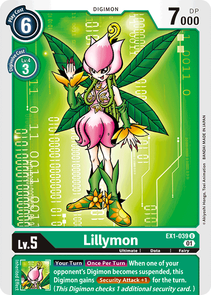 Digimon TCG Card EX1-039 Lillymon