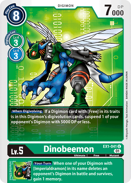 Digimon TCG Card 'EX1-041' 'DinoBeemon'