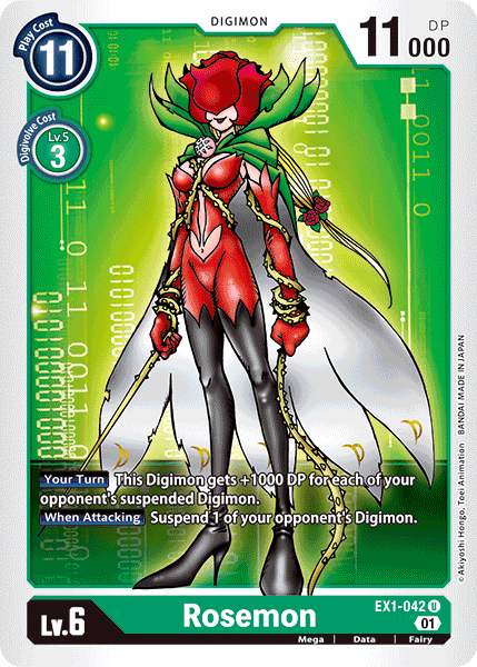 Digimon TCG Card EX1-042 Rosemon