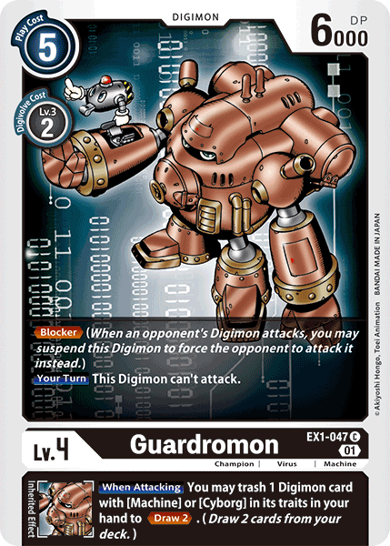 Digimon TCG Card 'EX1-047' 'Guardromon'