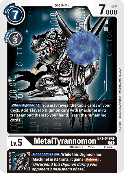Digimon TCG Card EX1-049 MetalTyrannomon