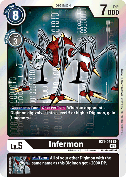 Digimon TCG Card 'EX1-051' 'Infermon'