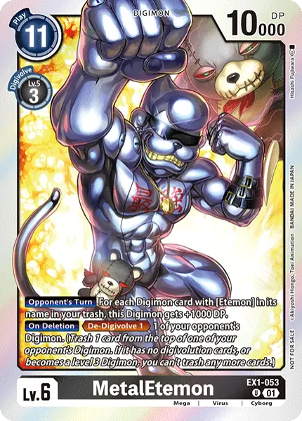 Digimon TCG Card 'EX1-053_P1' 'MetalEtemon'