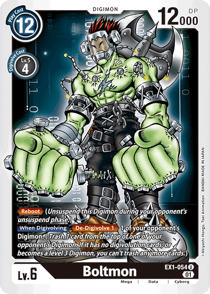 Digimon TCG Card 'EX1-054' 'Boltmon'