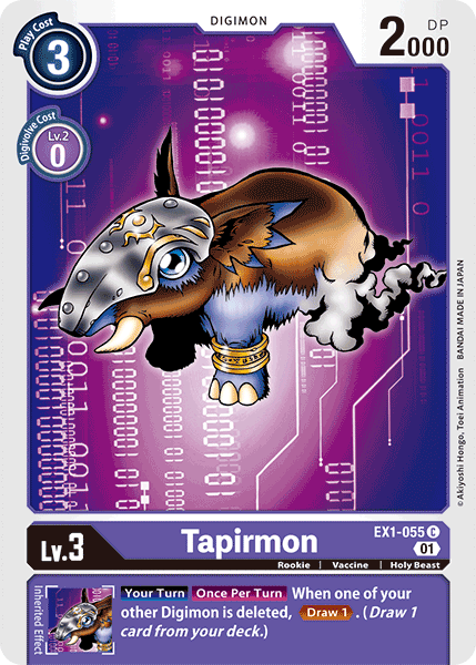 Digimon TCG Card EX1-055 Tapirmon