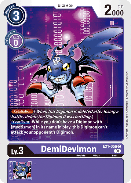 Digimon TCG Card EX1-056 DemiDevimon
