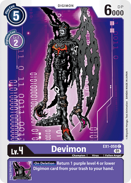 Digimon TCG Card 'EX1-058' 'Devimon'