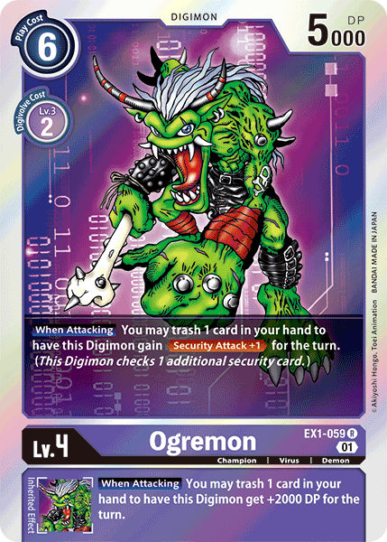 Digimon TCG Card EX1-059 Ogremon