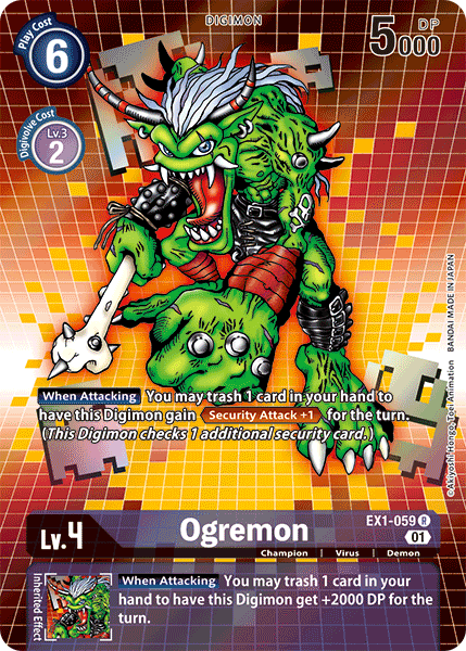 Digimon TCG Card EX1-059_P1 Ogremon