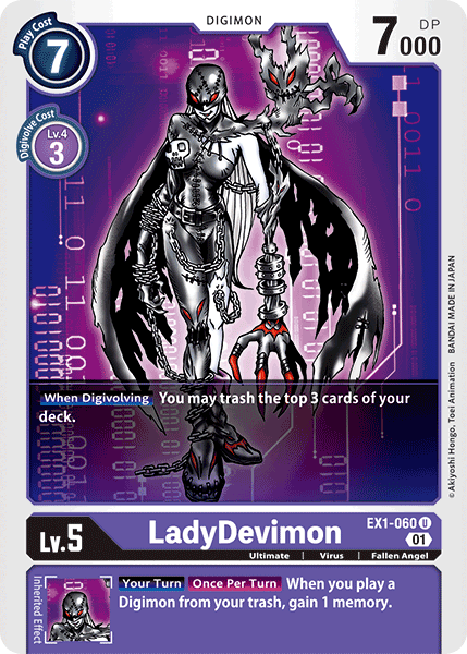 Digimon TCG Card EX1-060 LadyDevimon