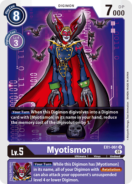 Digimon TCG Card EX1-061 Myotismon