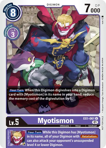 Digimon TCG Card 'EX1-061_P1' 'Myotismon'