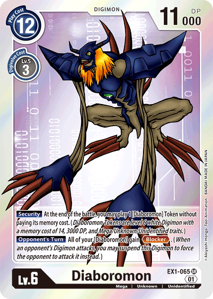 Digimon TCG Card 'EX1-065' 'Diaboromon'