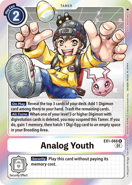 Digimon TCG Card 'EX1-066' 'Analog Youth'
