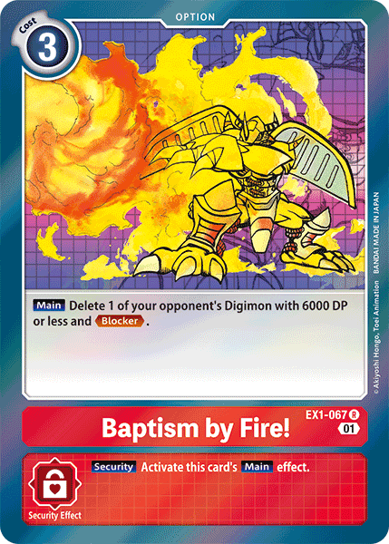 Digimon TCG Card 'EX1-067' 'Baptism by Fire!'