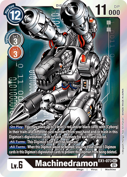 Digimon TCG Card 'EX1-073' 'Machinedramon'
