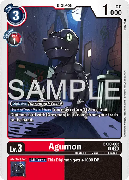 Digimon TCG Card 'EX10-006' 'Agumon'