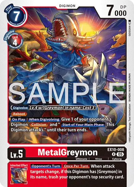 Digimon TCG Card 'EX10-008' 'MetalGreymon'