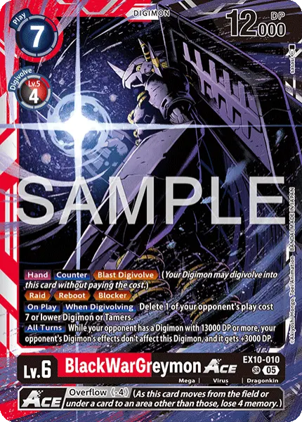 Digimon TCG Card 'EX10-010' 'BlackWarGreymon'
