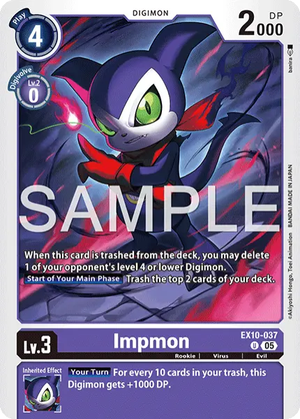 Digimon TCG Card EX10-037 Impmon