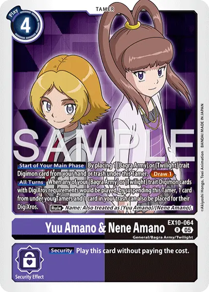 Digimon TCG Card 'EX10-064' 'Yuu Amano & Nene Amano'