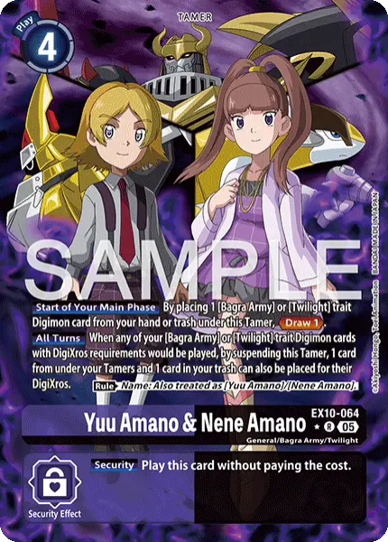 Digimon TCG Card EX10-064_P1 Yuu Amano & Nene Amano